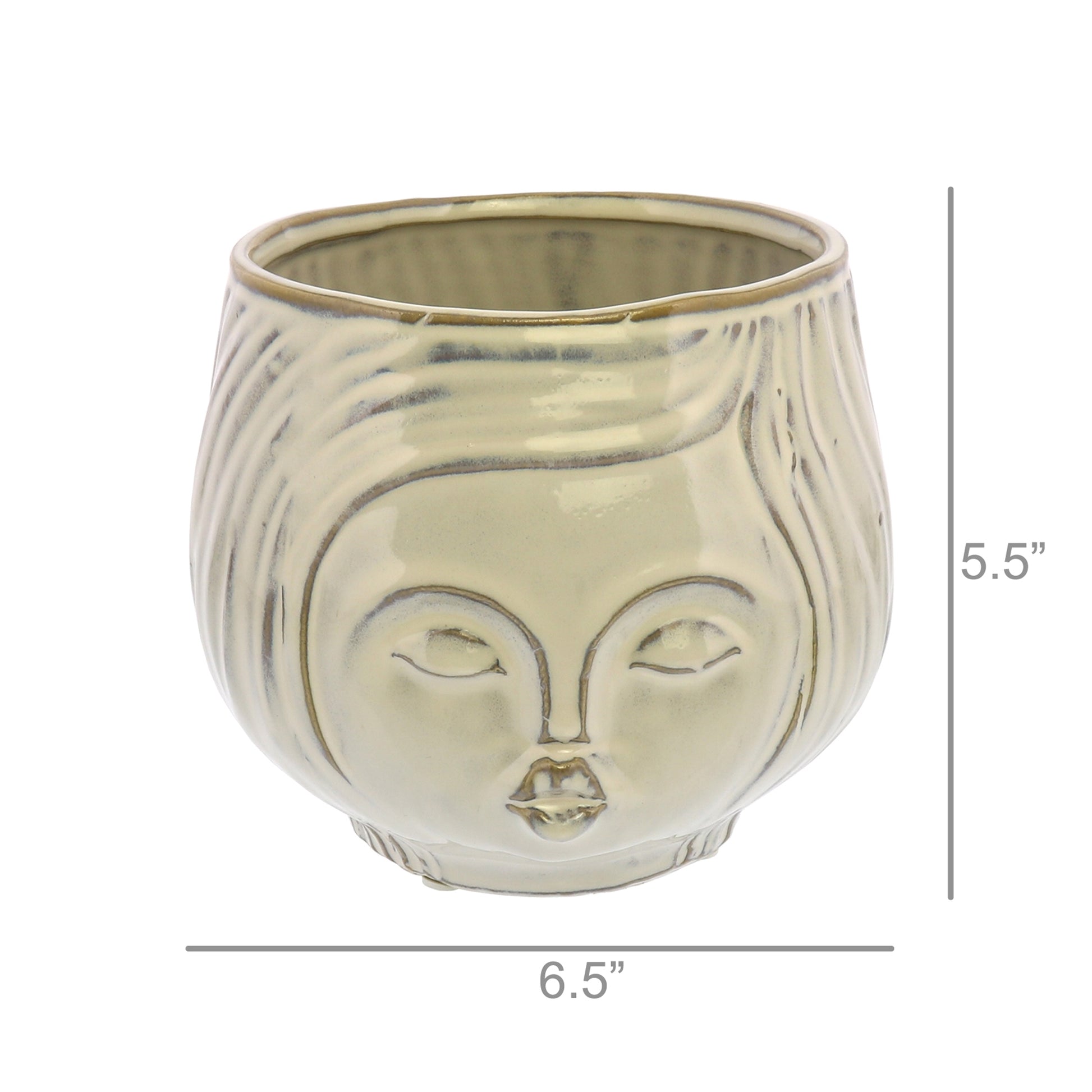 Pucker Up Ceramic Vase - Fancy White Set Of 4 By HomArt | Vases | Modishstore - 4