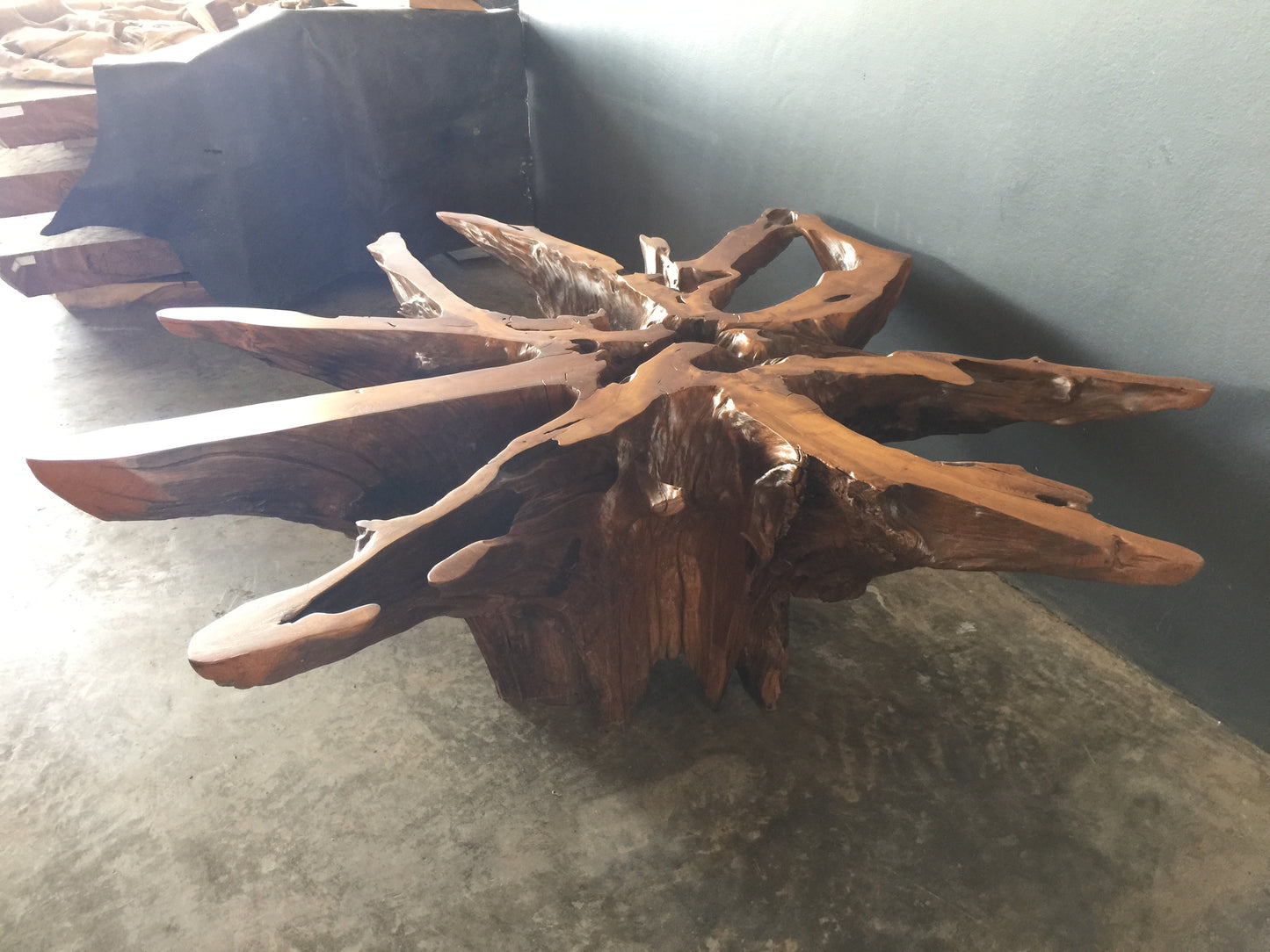 dining table bases, acacia wood, live edge wood table base