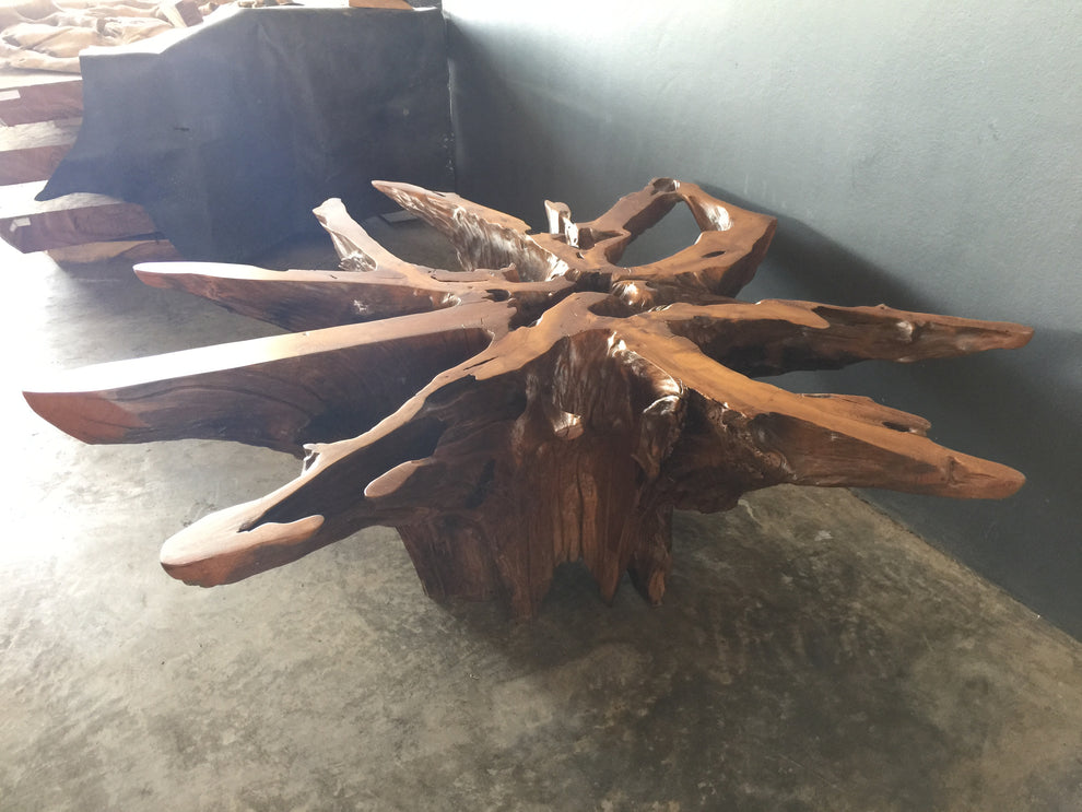 dining table bases, acacia wood, live edge wood table base