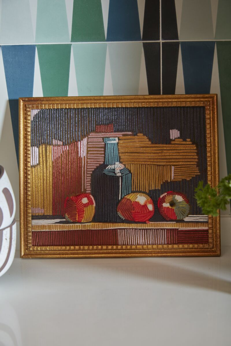 Embroidered Still Life Wall Art 13" x  10.5" By Accent Decor | Wall Decor | Modishstore - 3