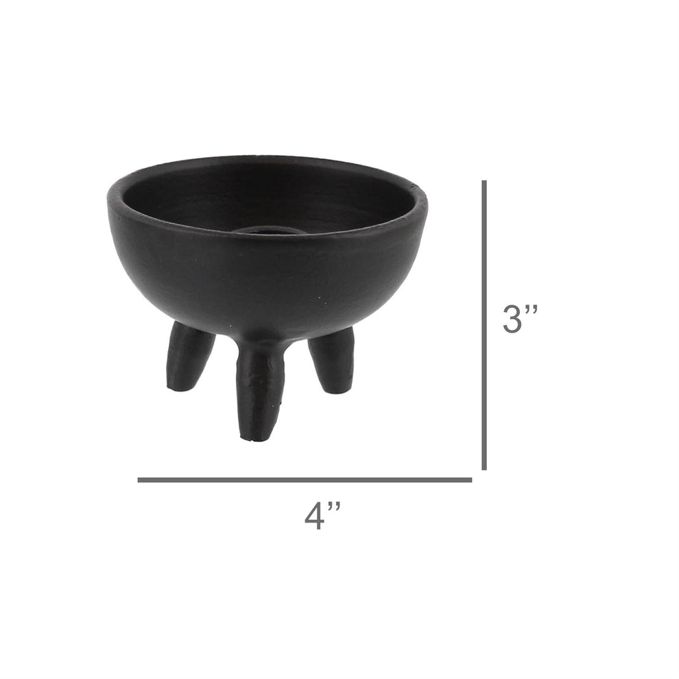 Naomi Taper / Incense Holder, Black - Matte Black Set Of 4 By HomArt | Candle Holders | Modishstore - 3