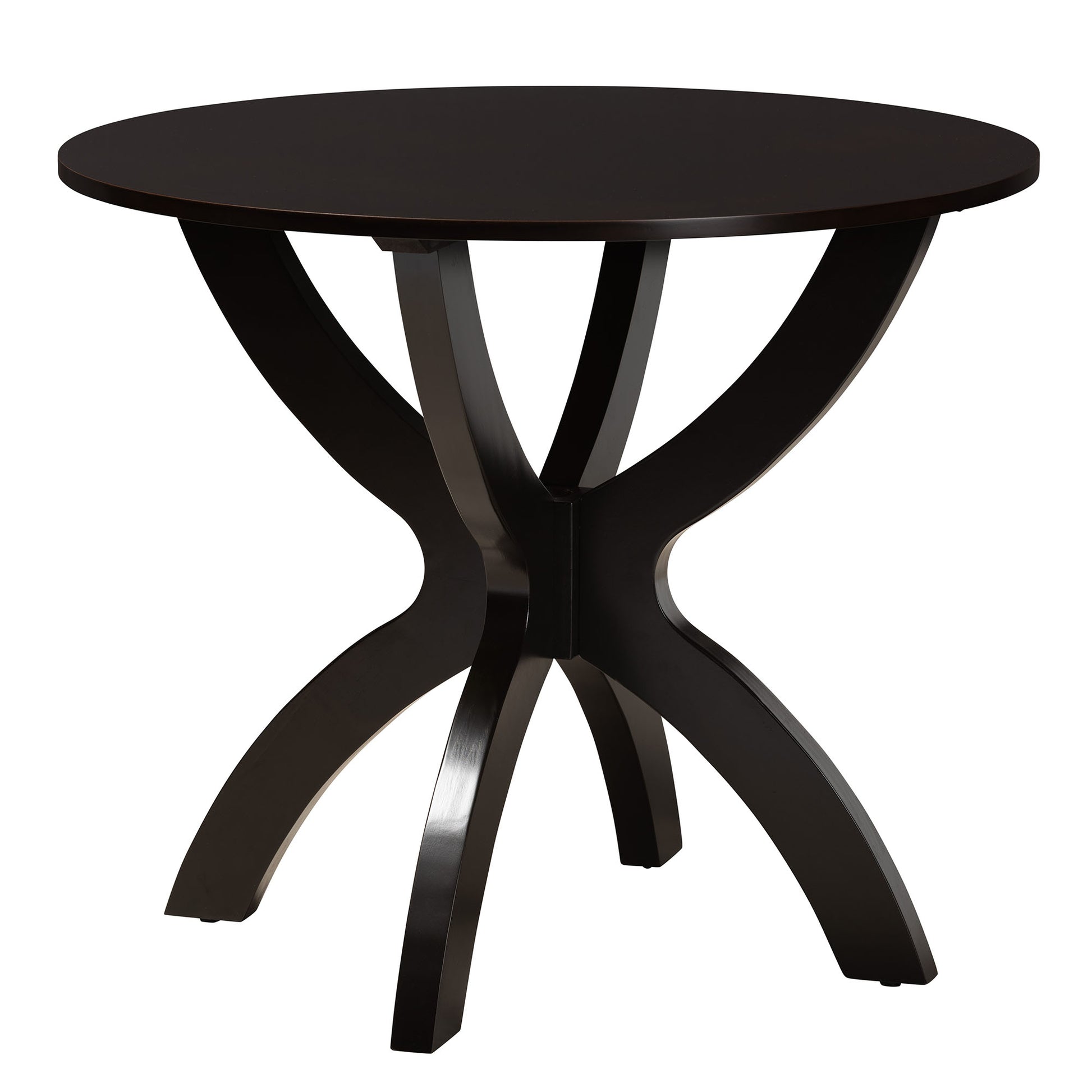 Baxton Studio Trine Modern Espresso Brown Faux Leather and Wood 5-Piece Dining Set | Dining Sets | Modishstore - 6