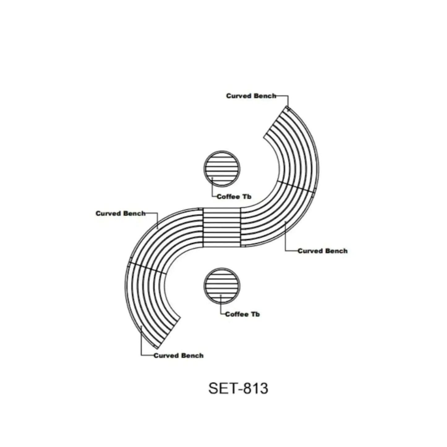 Circular Modular Deep Seating Set - SET-813 By Anderson Teak | Outdoor Sofas, Loveseats & Sectionals | Modishstore - 4