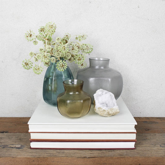 Seline Vase, Grey - Wide Set Of 4 By HomArt | Vases | Modishstore