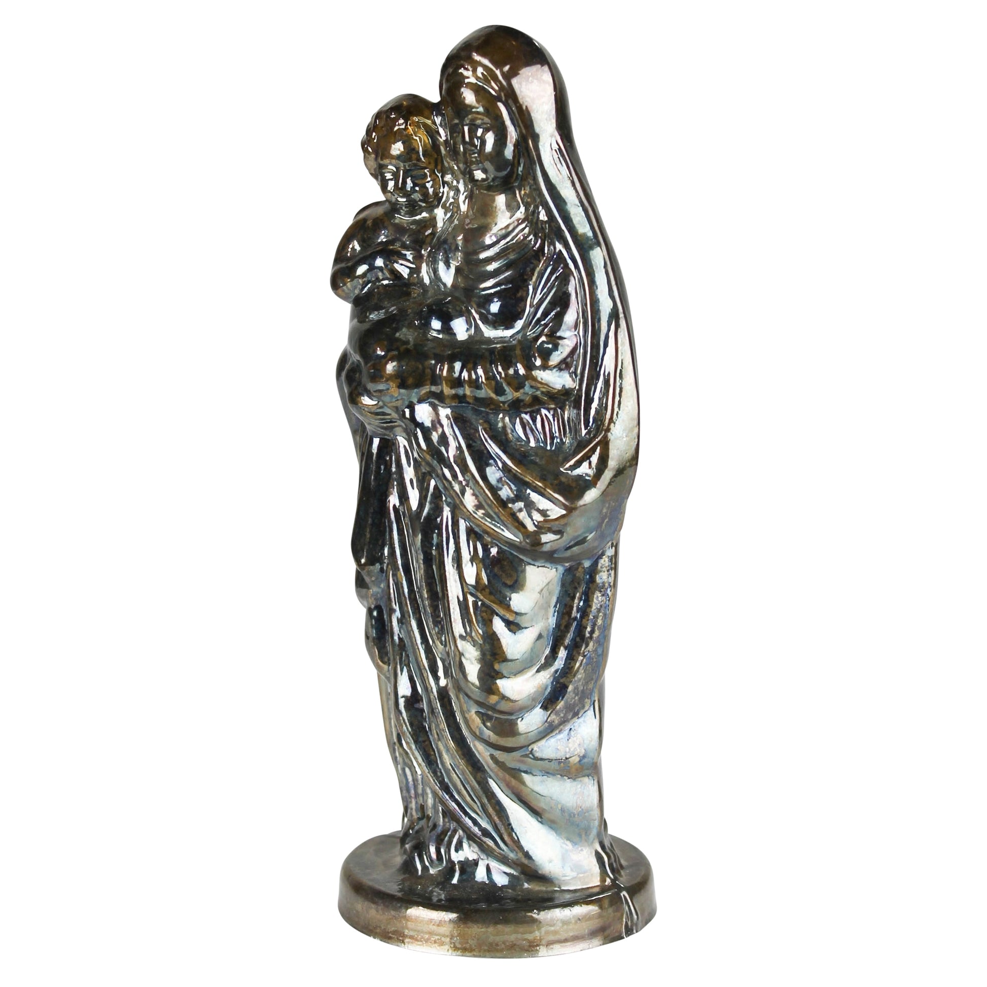Madonna & Child, Glass Set Of 4 By HomArt | Ornaments | Modishstore