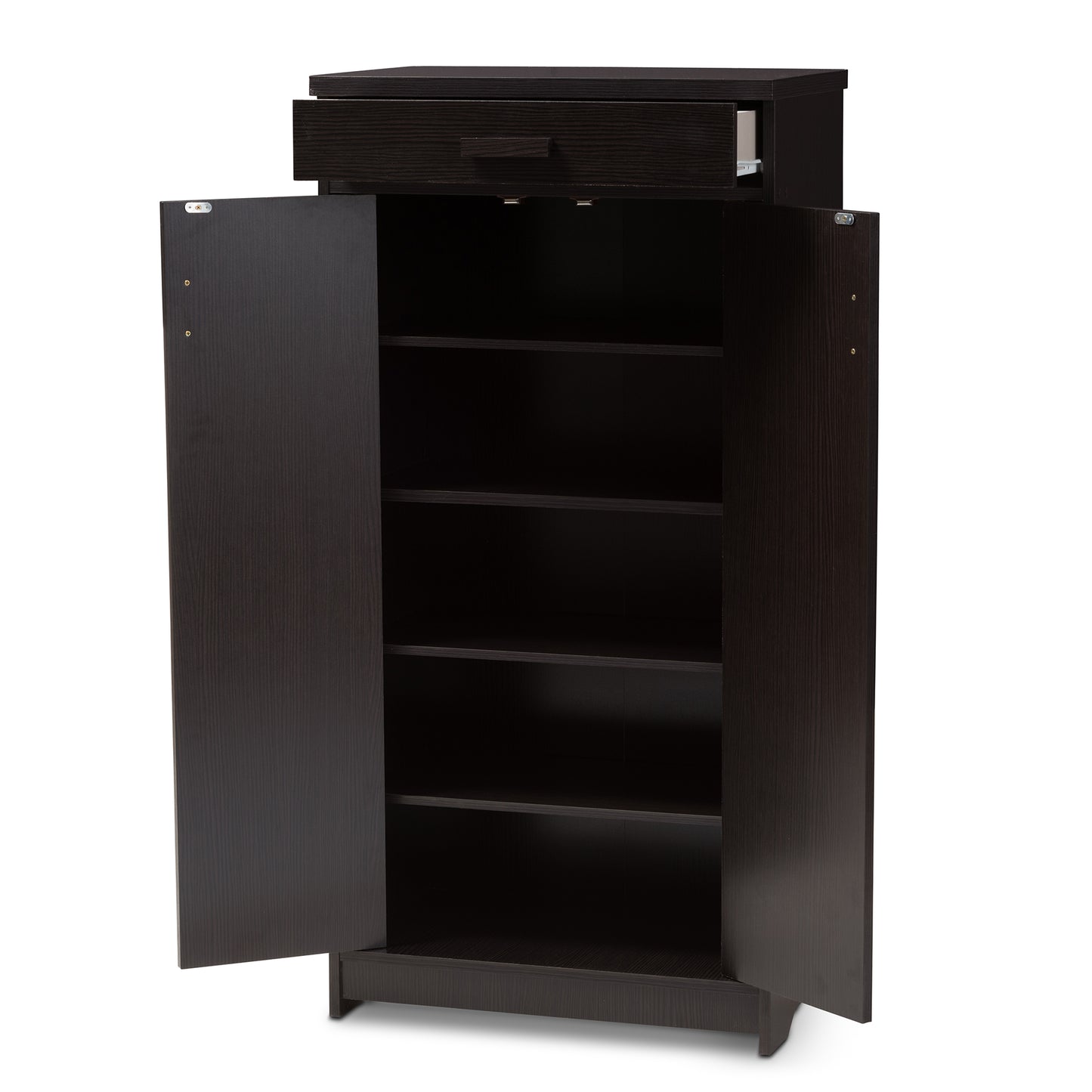Baxton Studio Bienna Modern and Contemporary Wenge Brown Finished Shoe Cabinet | Cabinets | Modishstore - 6