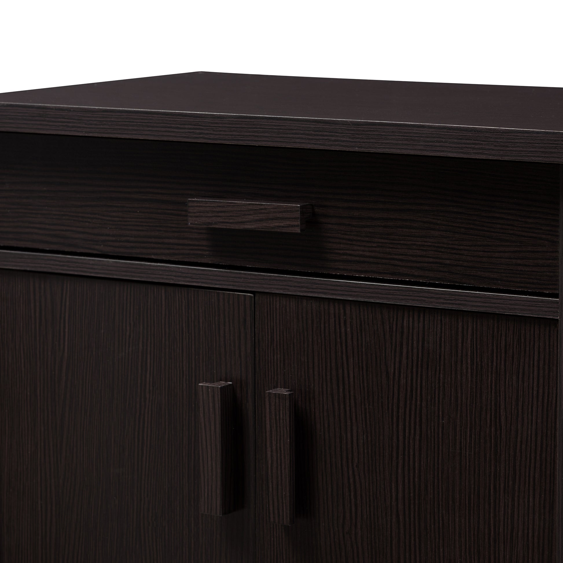 Baxton Studio Bienna Modern and Contemporary Wenge Brown Finished Shoe Cabinet | Cabinets | Modishstore - 9