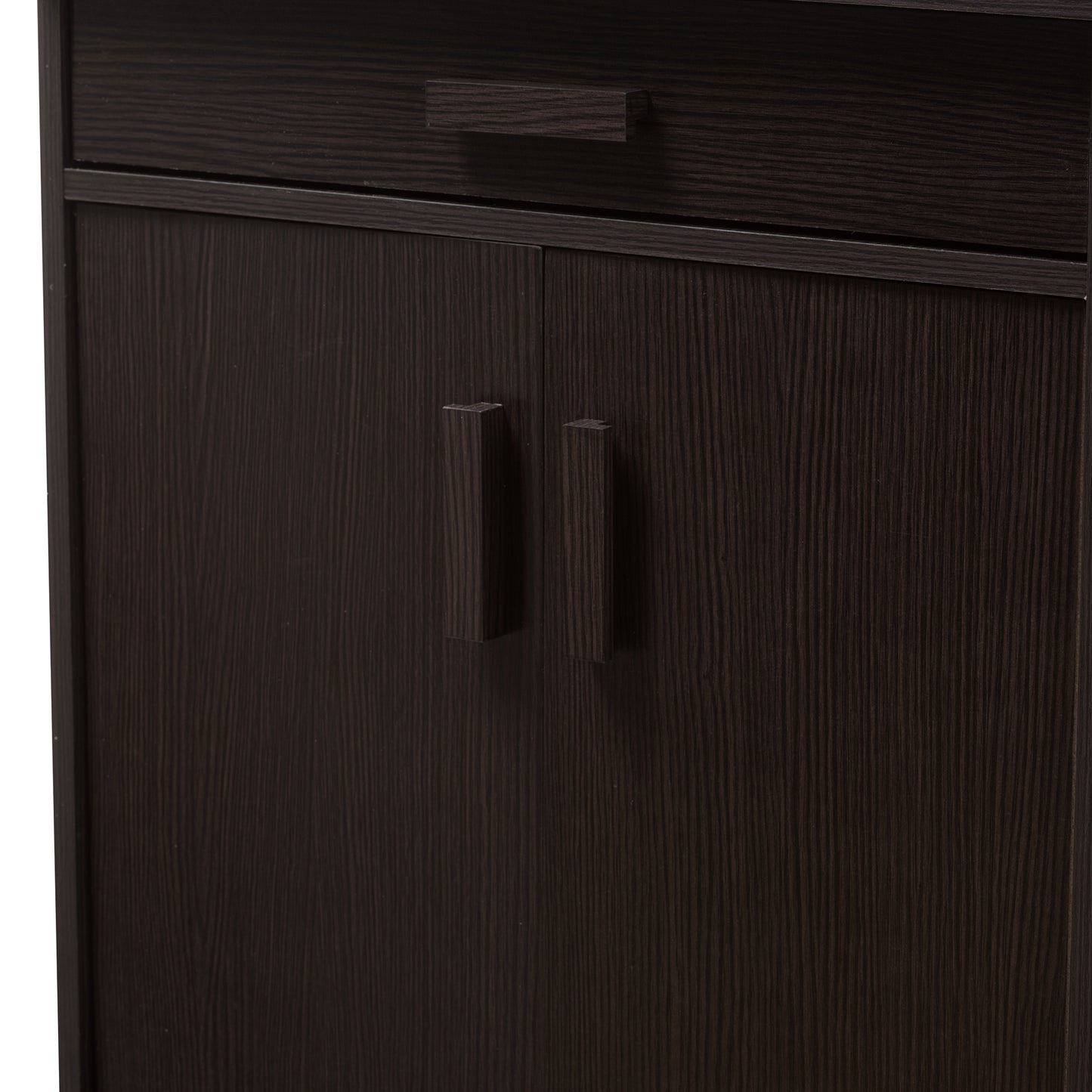 Baxton Studio Bienna Modern and Contemporary Wenge Brown Finished Shoe Cabinet | Cabinets | Modishstore - 11