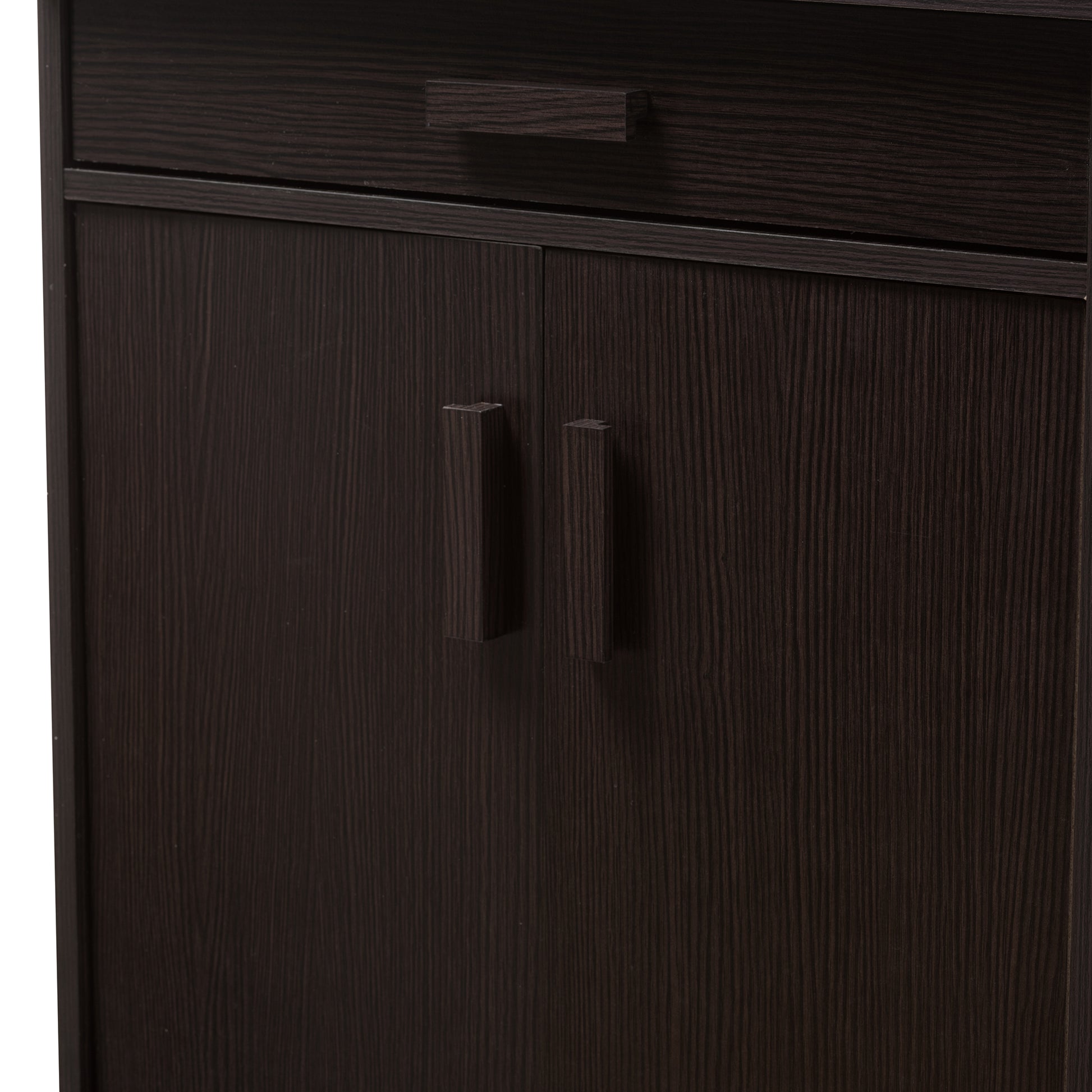 Baxton Studio Bienna Modern and Contemporary Wenge Brown Finished Shoe Cabinet | Cabinets | Modishstore - 11