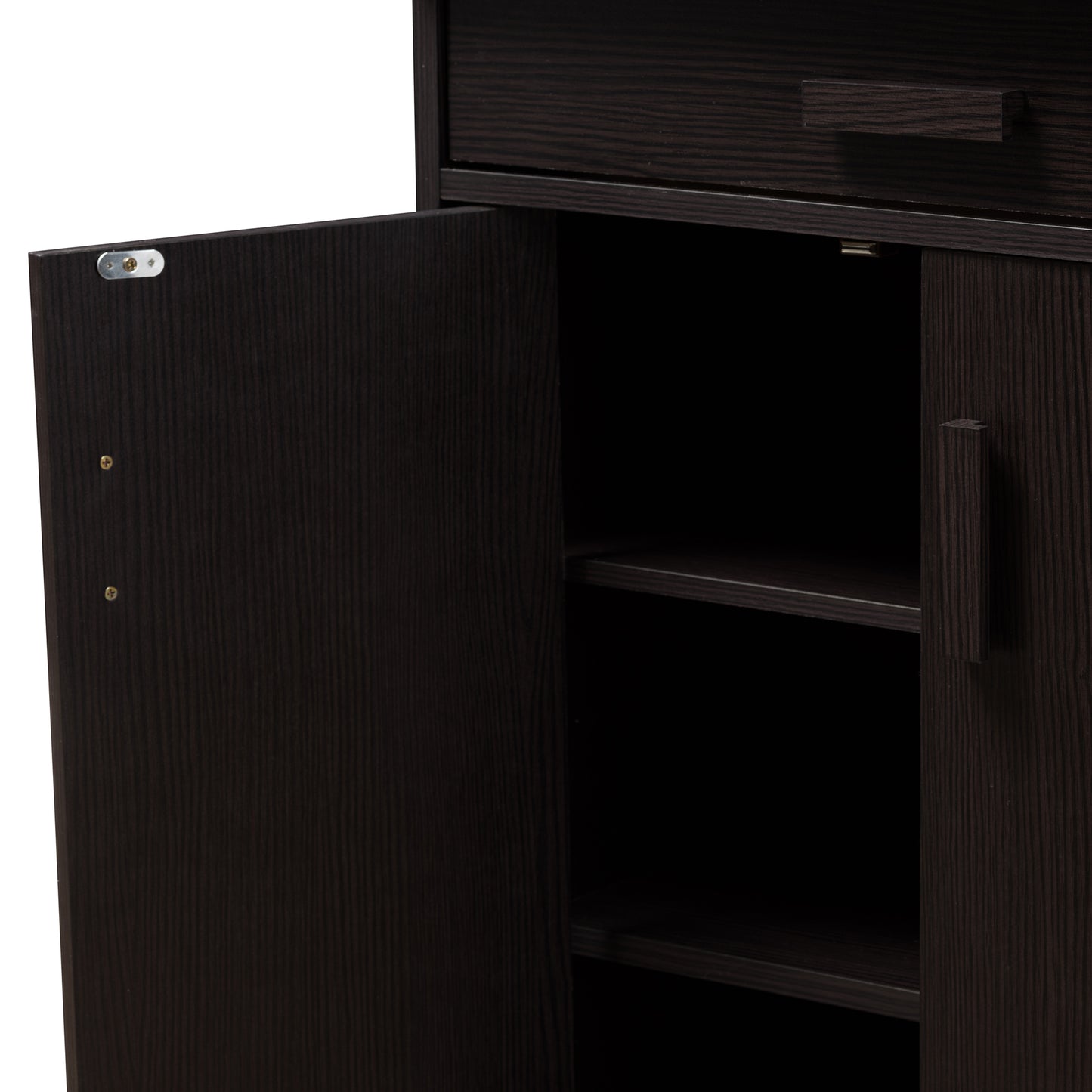 Baxton Studio Bienna Modern and Contemporary Wenge Brown Finished Shoe Cabinet | Cabinets | Modishstore - 2