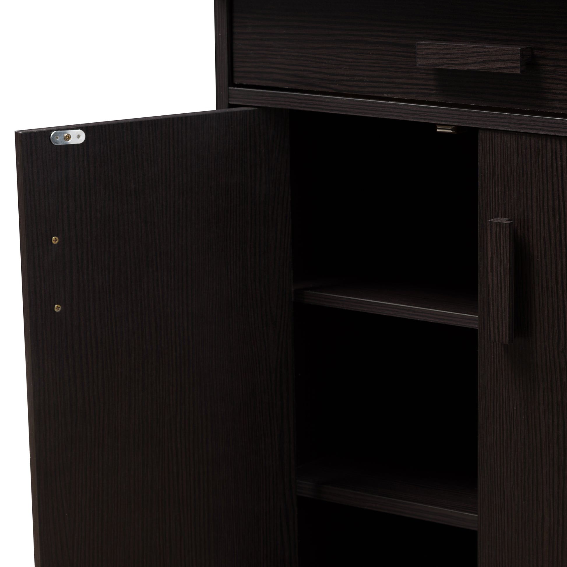 Baxton Studio Bienna Modern and Contemporary Wenge Brown Finished Shoe Cabinet | Cabinets | Modishstore - 2