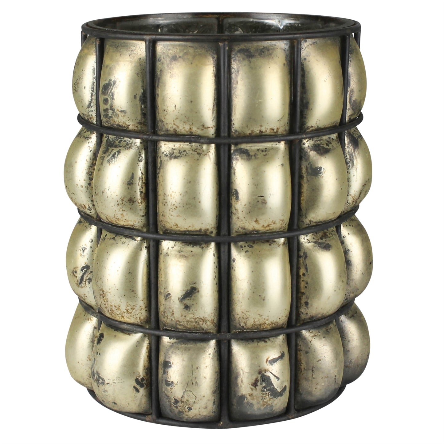 Bond Hurricane, Antique Gold - Large Set Of 4 By HomArt | Candle Holders | Modishstore