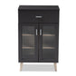 Baxton Studio Jonas Modern and Contemporary Dark Grey and Oak Brown Finished Kitchen Cabinet | Cabinets | Modishstore - 6