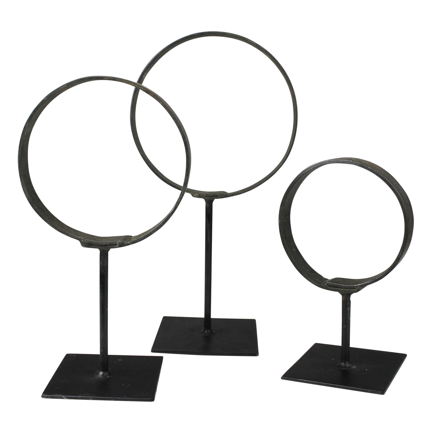 Cerro Rings on Stand, Iron - Set of 6 By HomArt | Stands | Modishstore - 2