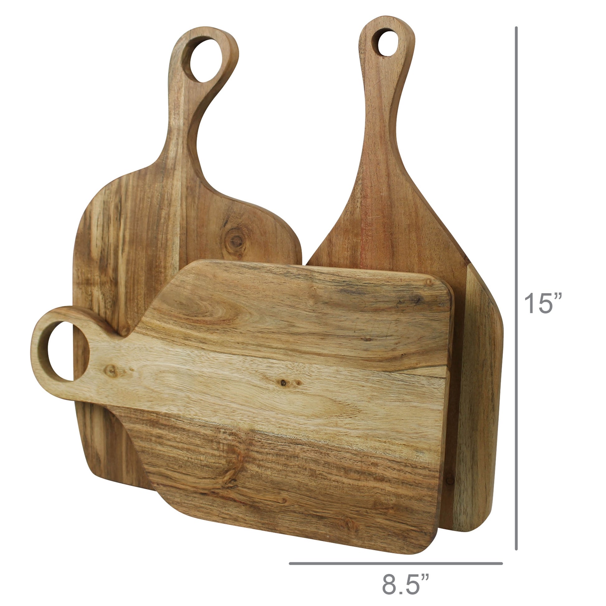 Toledo Cutting Boards, Acacia Wood - Set of 3 By HomArt | Cutting & Serving Boards | Modishstore - 2