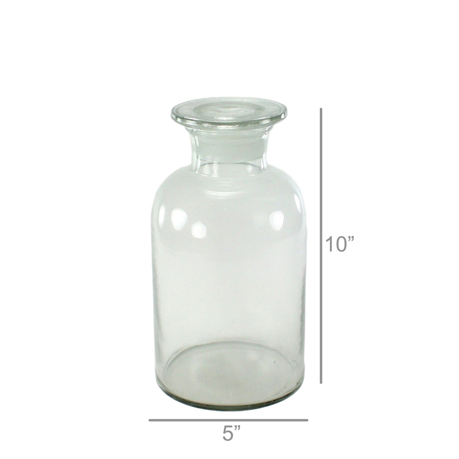 Pharmacy Jar with Stopper - Large - Clear Set Of 4 By HomArt | Jars & Canisters | Modishstore - 3