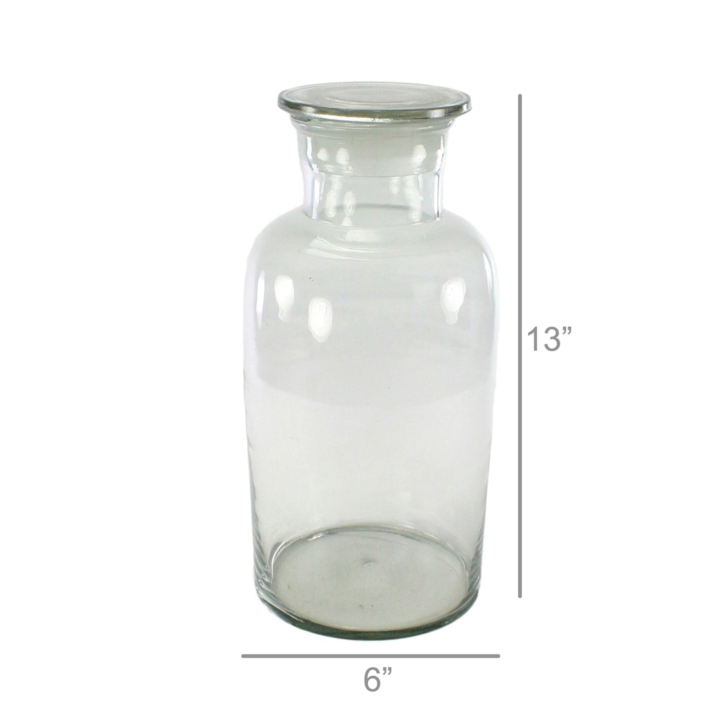 Pharmacy Jar with Stopper - Ex Large - Clear Set Of 4 By HomArt | Jars & Canisters | Modishstore - 3