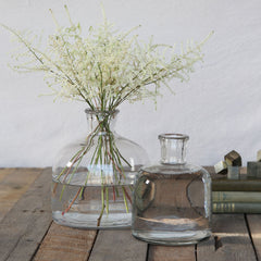 Milton Glass Bottle - Large - Clear Set Of 2 By HomArt