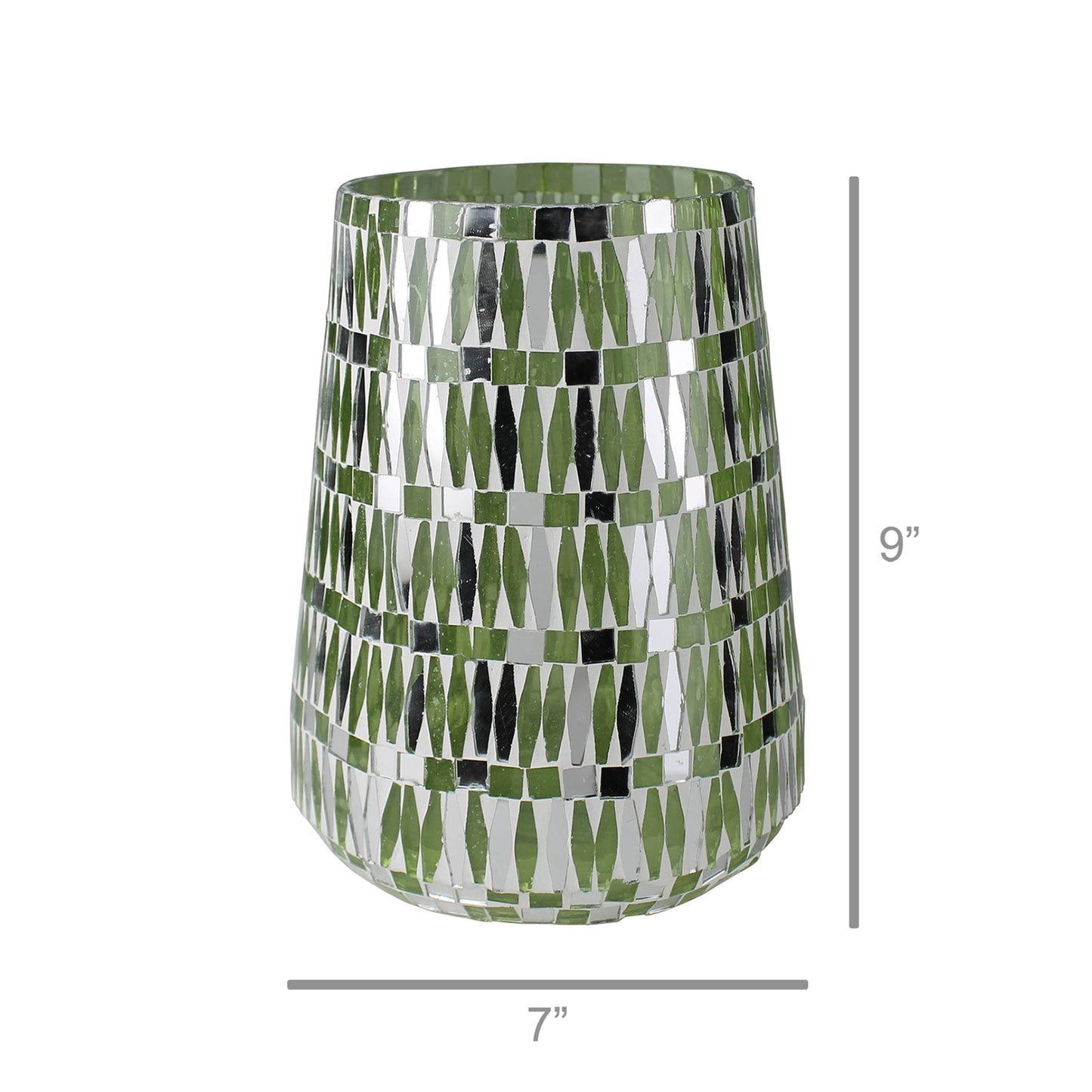 Andra Mosaic Vase, Glass Set Of 4 By HomArt | Vases | Modishstore - 2