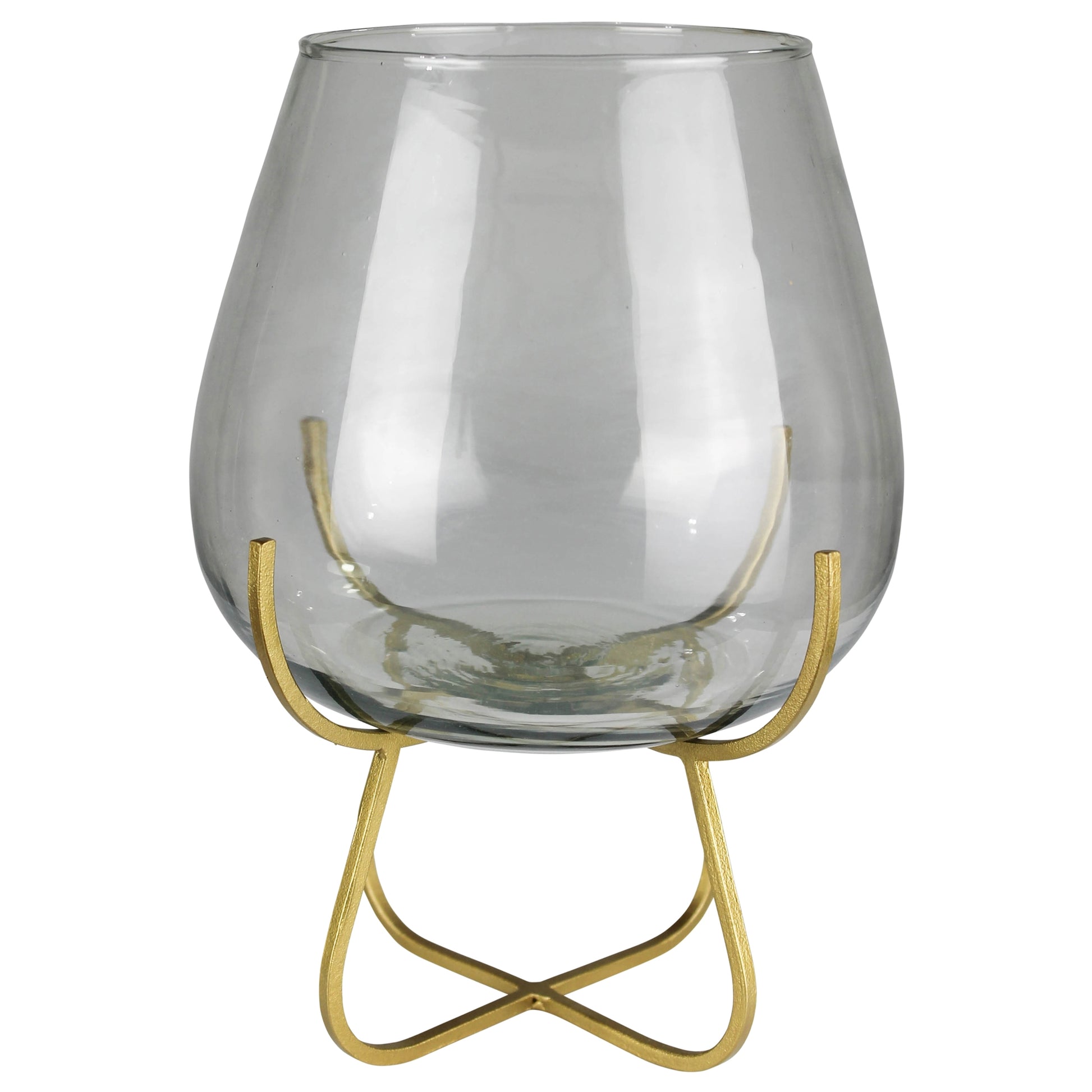Vella Vase on Gold Stand Set Of 4 By HomArt | Vases | Modishstore - 3