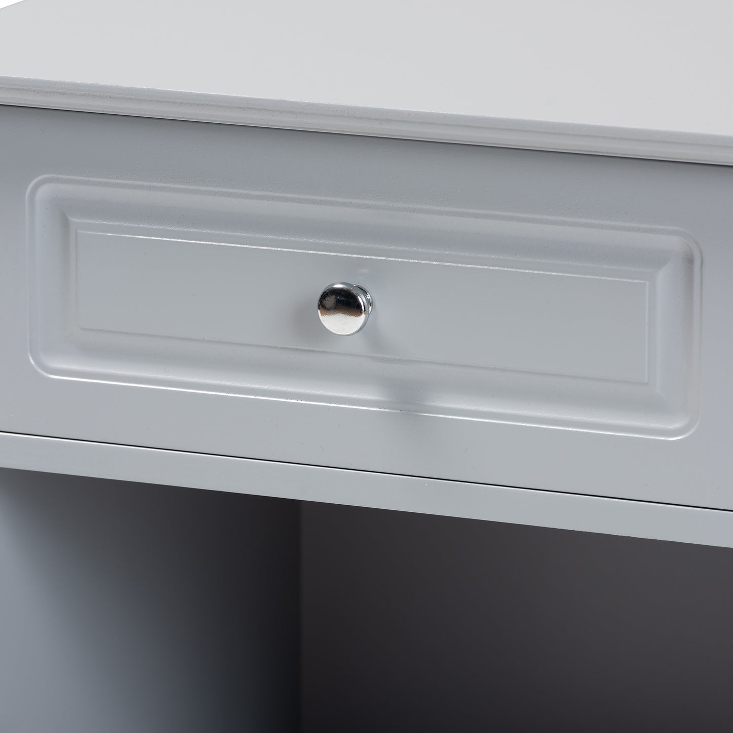 Baxton Studio Chase Modern Transitional Light Grey Finished 1-Drawer Wood End Table | Cabinets | Modishstore - 8