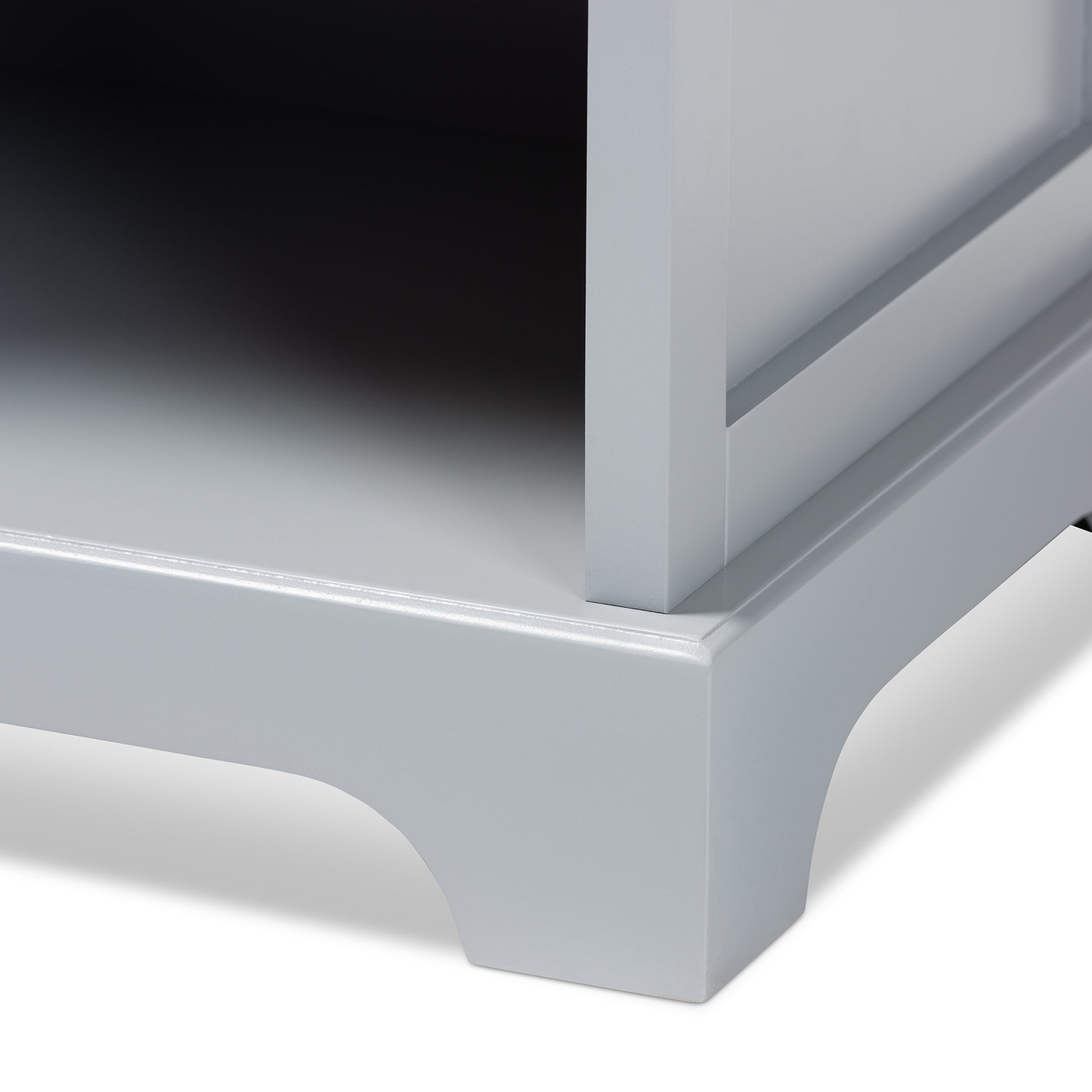 Baxton Studio Chase Modern Transitional Light Grey Finished 1-Drawer Wood End Table | Cabinets | Modishstore - 9