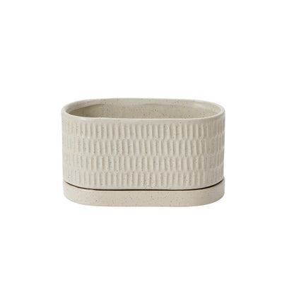 Zelle Planter with Saucer Set of 4 By Accent Decor | Planters, Troughs & Cachepots | Modishstore - 5