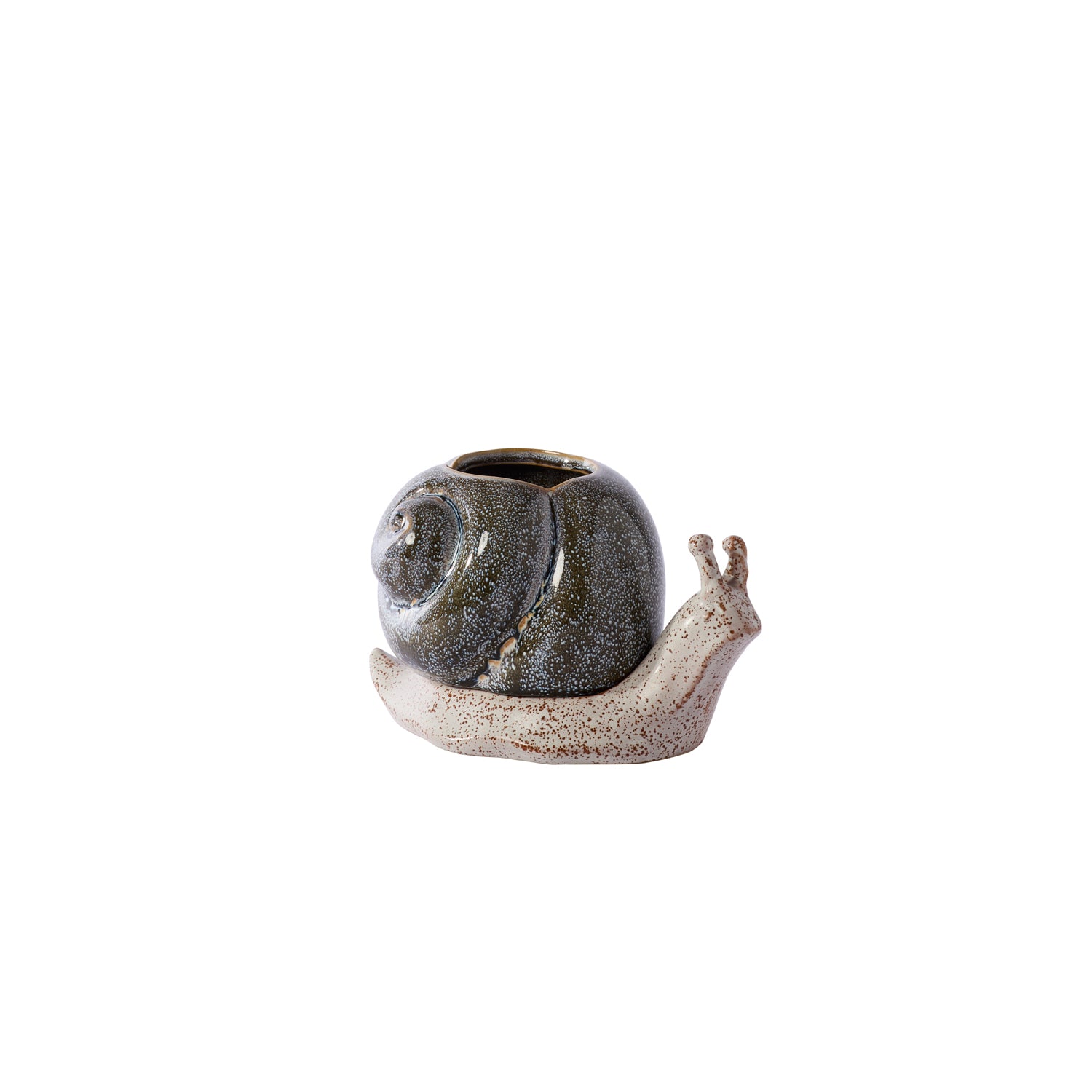 Snail Pot with Saucer Set of 2 By Accent Decor | Planters, Troughs & Cachepots | Modishstore - 2