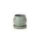 Biloba Pot with Saucer Set of 2 By Accent Decor | Planters, Troughs & Cachepots | Modishstore - 2