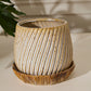 Carved Pot with Saucer Set of 2 By Accent Decor | Planters, Troughs & Cachepots | Modishstore - 7
