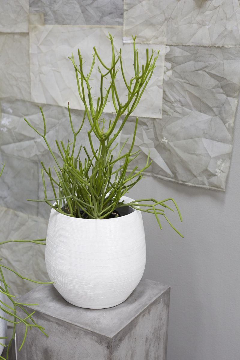 Benji Pot 14.5" x  13.5" White By Accent Decor | Planters, Troughs & Cachepots | Modishstore - 6