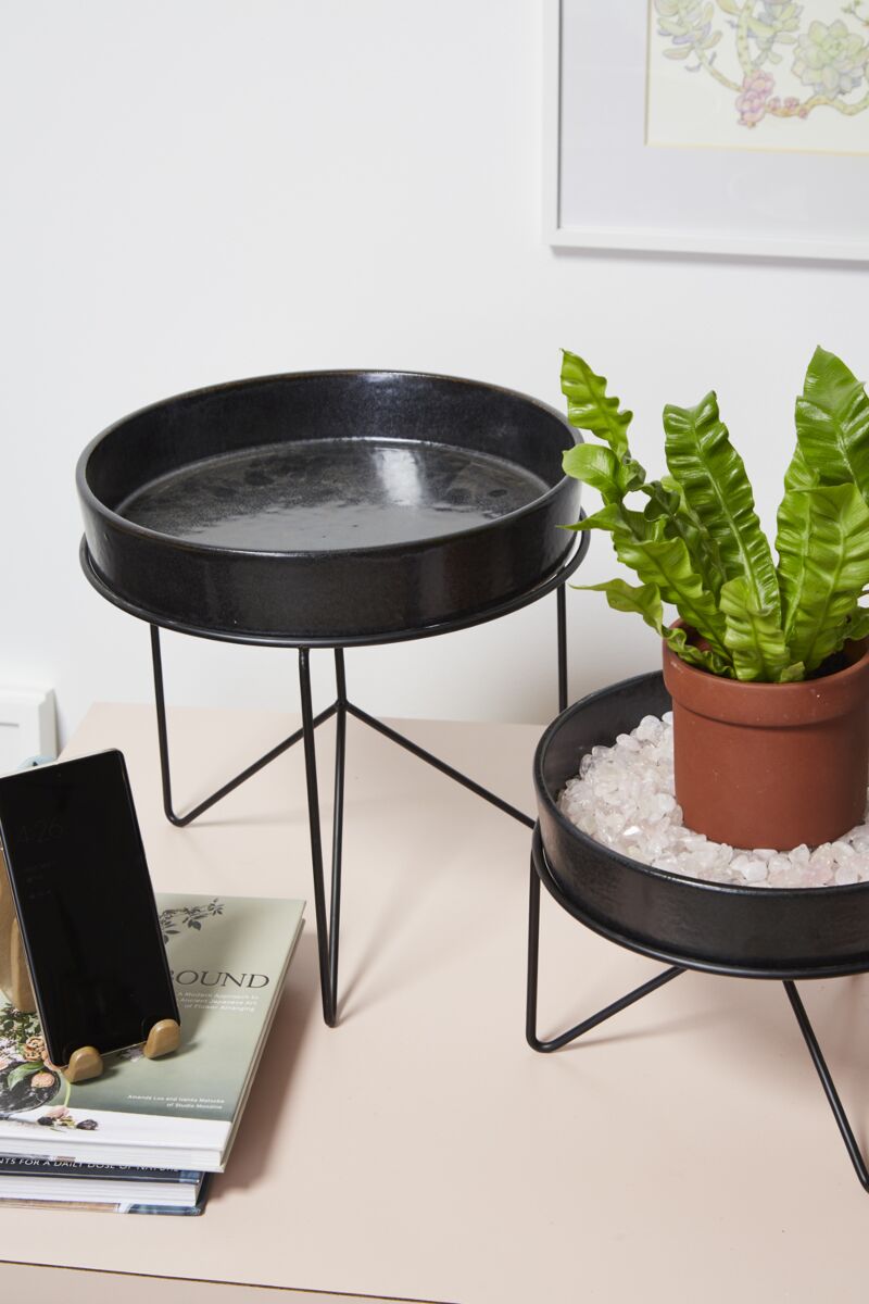 Encino Tray with Stand 10"x 7.75" By Accent Decor | Planters, Troughs & Cachepots | Modishstore - 3