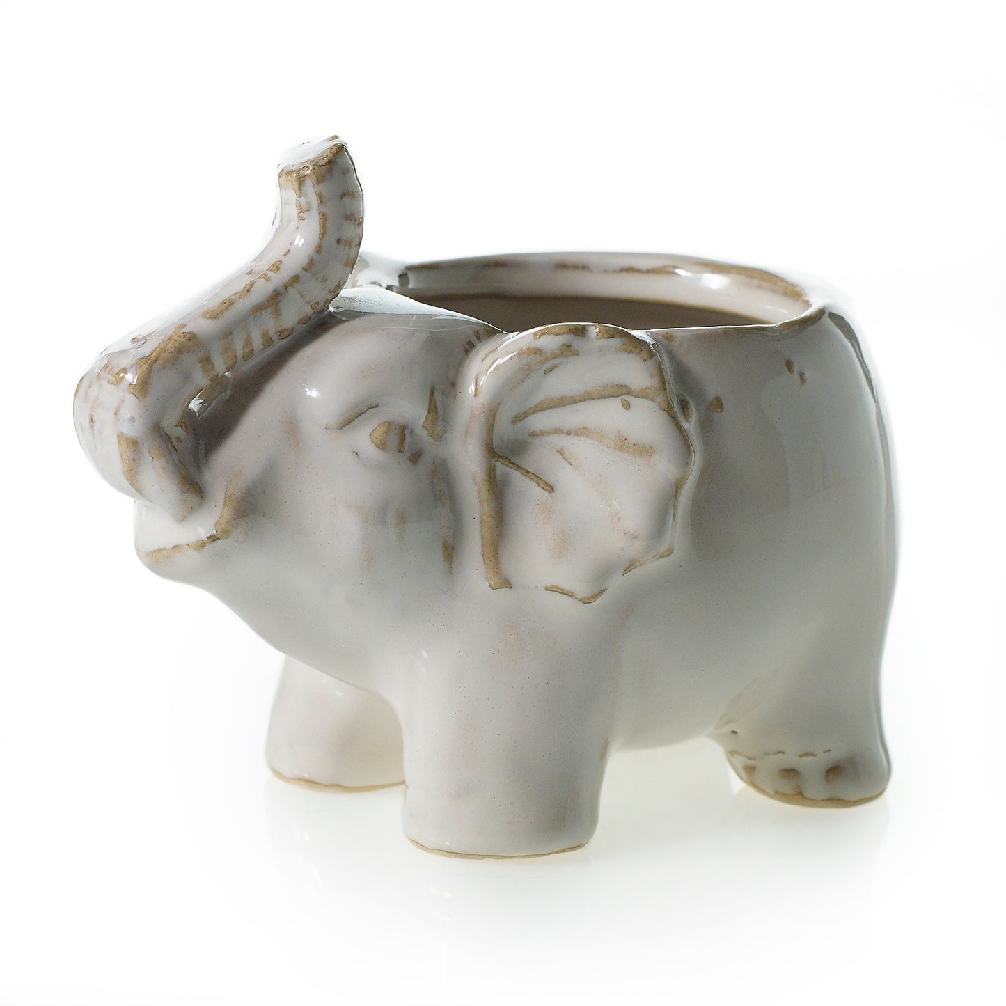 Elephant Pot Set of 8 By Accent Decor | Planters, Troughs & Cachepots | Modishstore - 2
