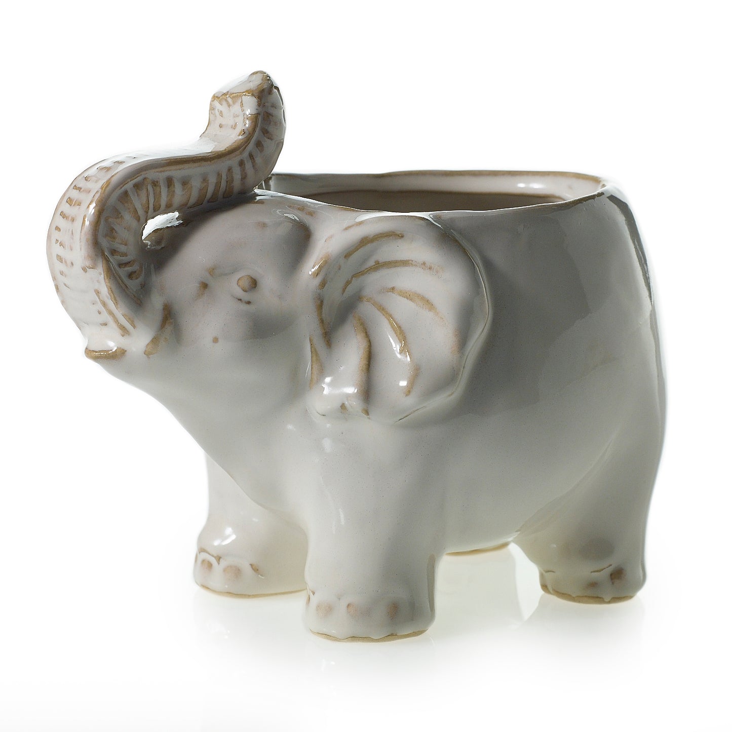 Elephant Pot Set of 8 By Accent Decor | Planters, Troughs & Cachepots | Modishstore - 8