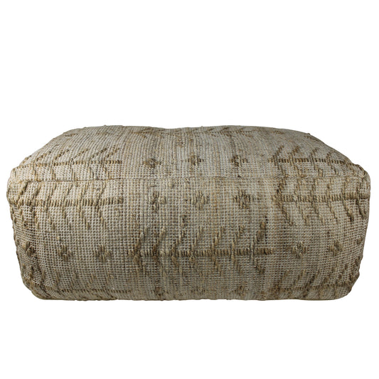 Malika Pouf, Hemp, Natural By HomArt | Poufs | Modishstore - 1