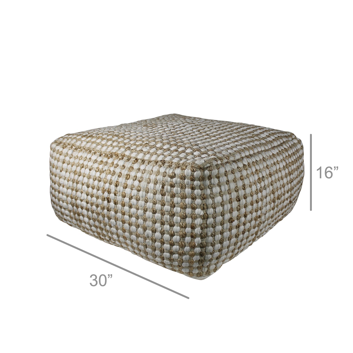 Elin Pouf, Hemp & Cotton By HomArt | Poufs | Modishstore - 3