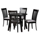 Baxton Studio Nina Modern Grey Fabric and Espresso Brown Finished Wood 5-Piece Dining Set | Dining Sets | Modishstore - 4