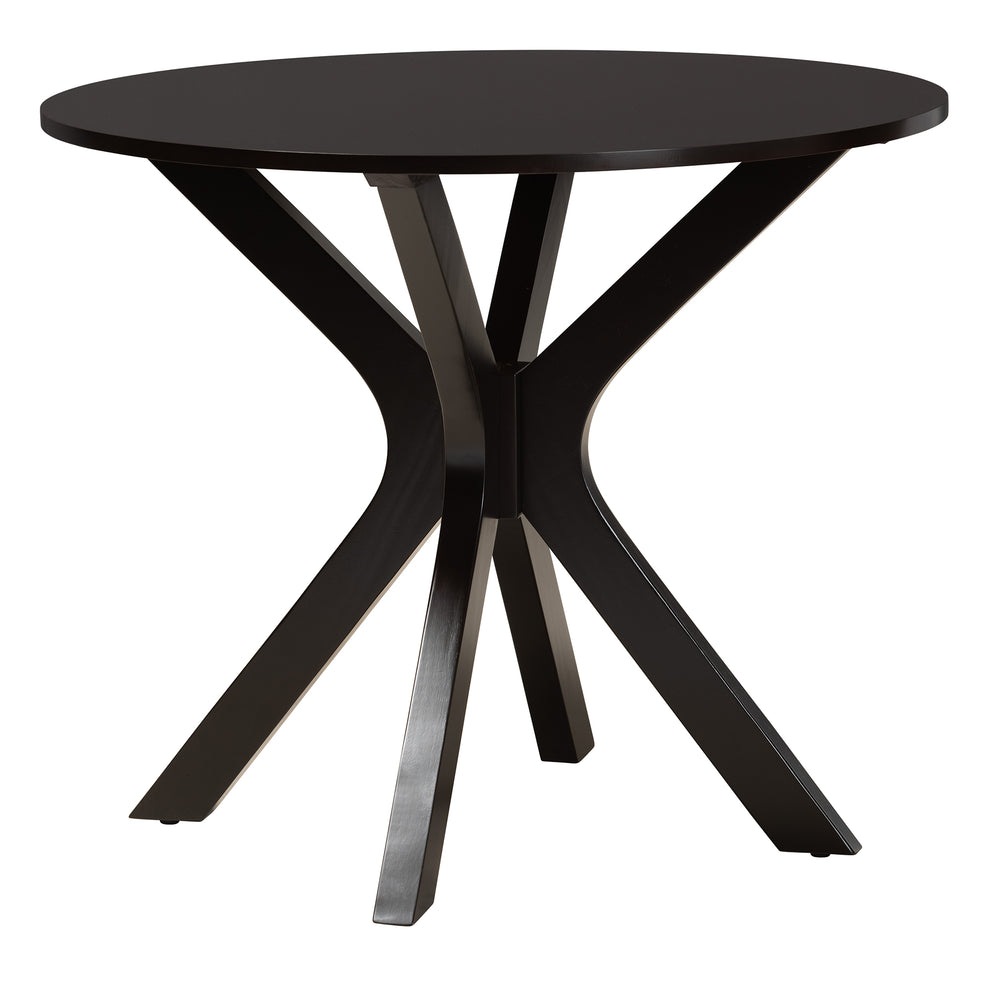 Baxton Studio Maya Modern Grey Fabric and Espresso Brown Finished Wood 5-Piece Dining Set | Dining Sets | Modishstore - 4