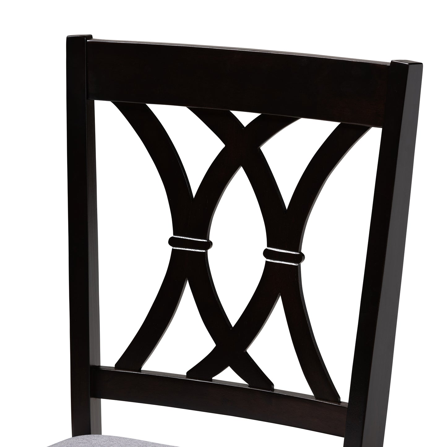 Baxton Studio Reneau Modern and Contemporary Sand Fabric Upholstered Espresso Brown Finished Wood Dining Chair Set of 4 | Dining Chairs | Modishstore - 11