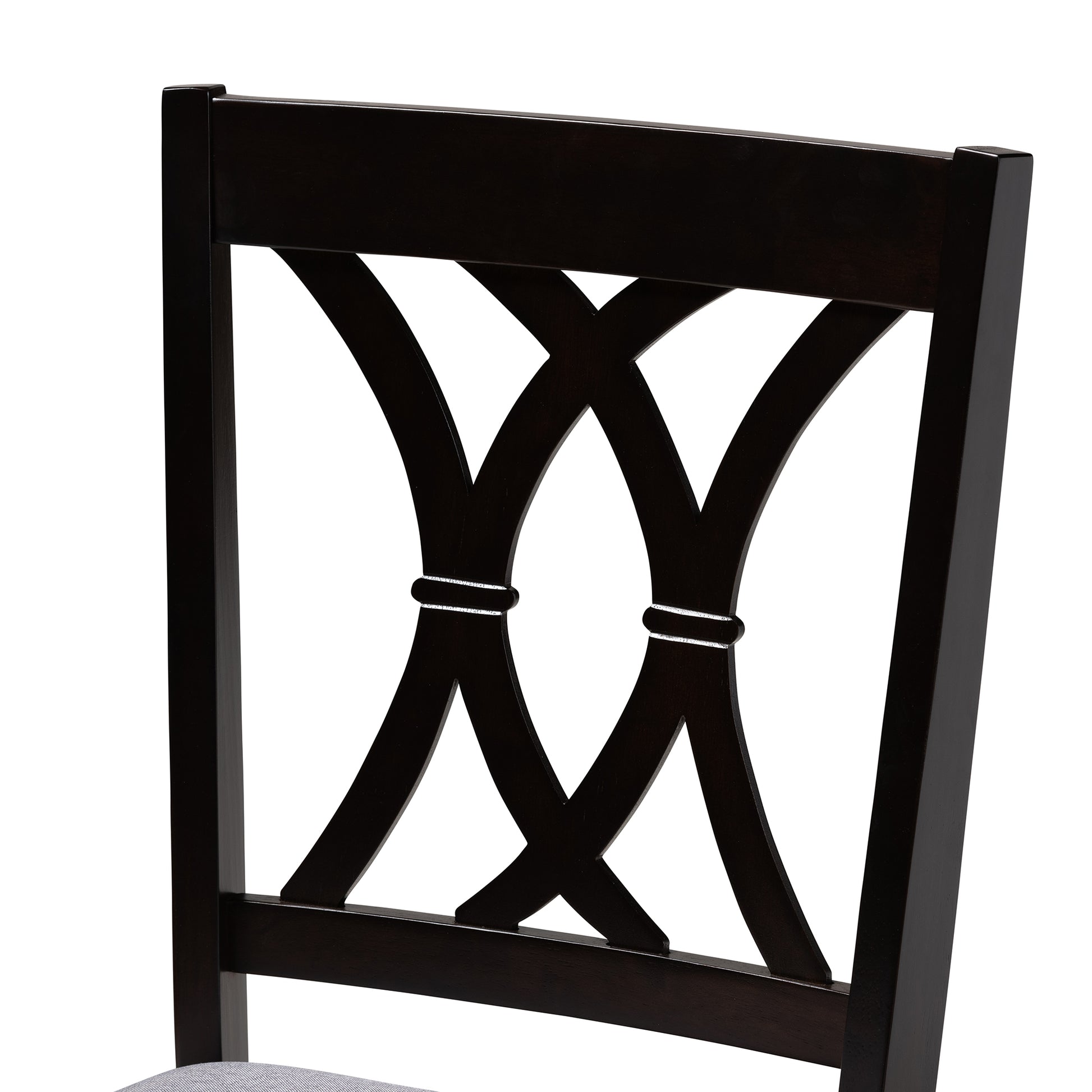 Baxton Studio Reneau Modern and Contemporary Sand Fabric Upholstered Espresso Brown Finished Wood Dining Chair Set of 4 | Dining Chairs | Modishstore - 11