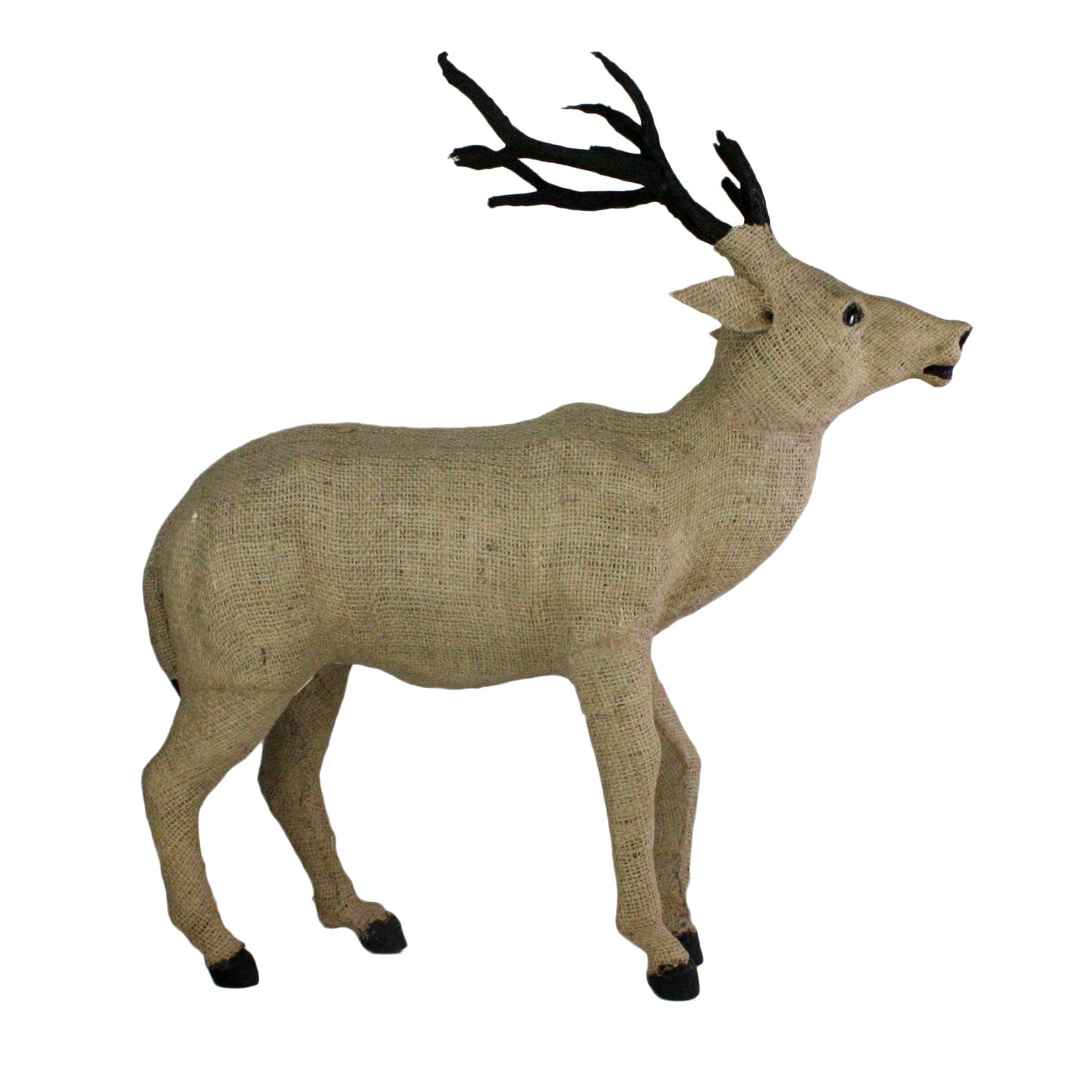 Burlap Stag Head Up - Large - Natural By HomArt | Animals & Pets | Modishstore - 3