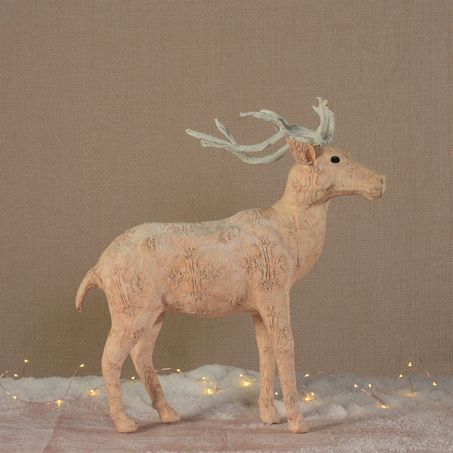 Blush Stag Standing - Large - Stonewashed Pink By HomArt | Animals & Pets | Modishstore - 1