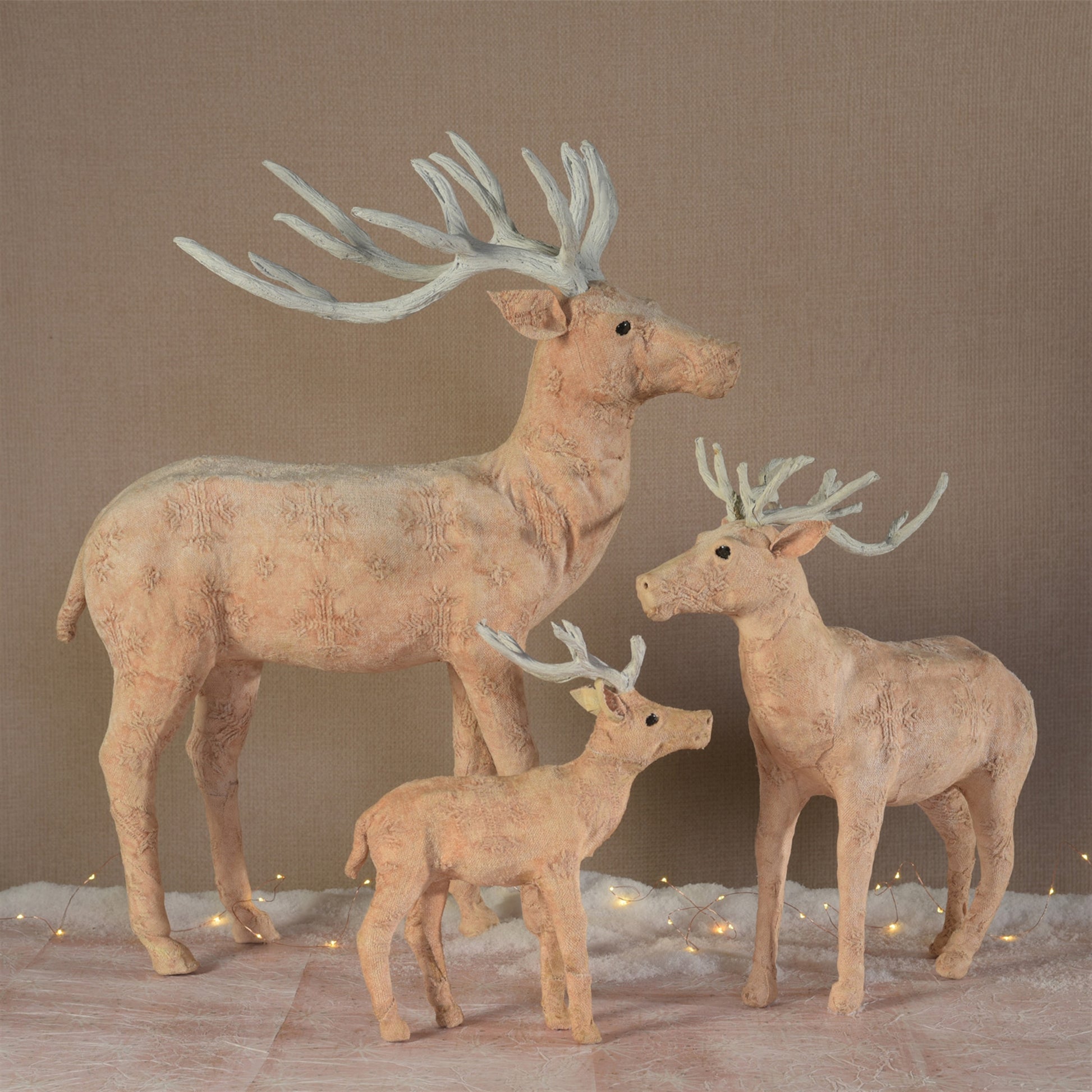 Blush Stag Standing - Large - Stonewashed Pink By HomArt | Animals & Pets | Modishstore - 2