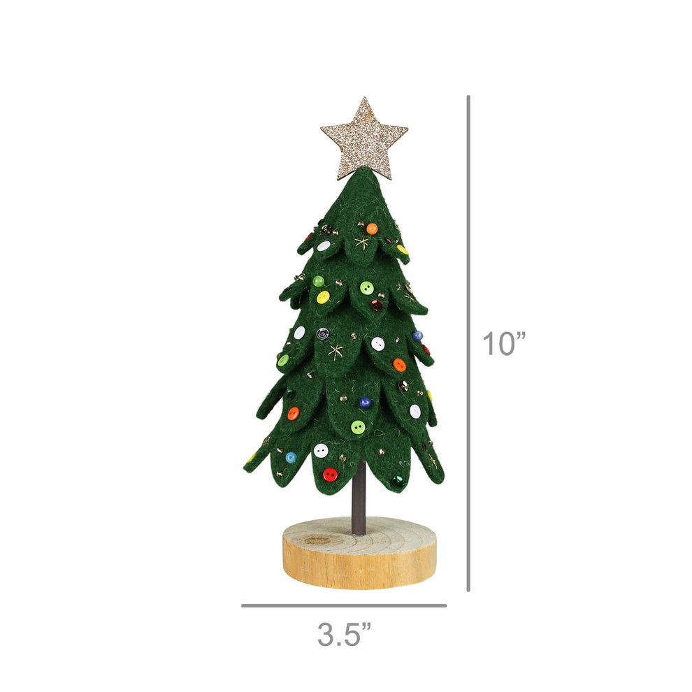 Dazzled Tree, Green Set Of 4 By HomArt | Tabletop Trees | Modishstore - 2