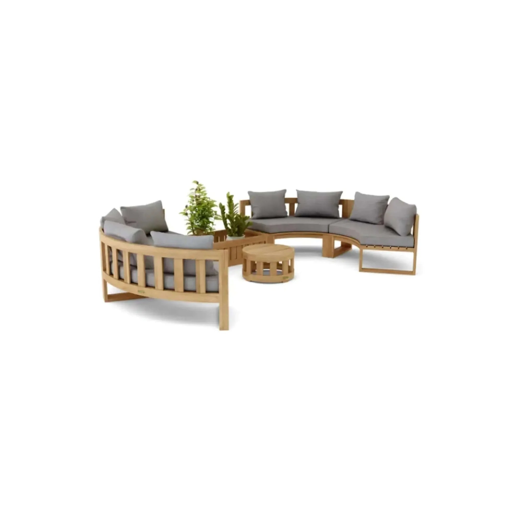 Circular Modular Deep Seating Set - SET-809 By Anderson Teak | Outdoor Sofas, Loveseats & Sectionals | Modishstore - 2