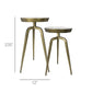 Walker Side Tables, Brass & Marble - Set of 2 By HomArt | Side Tables | Modishstore - 3