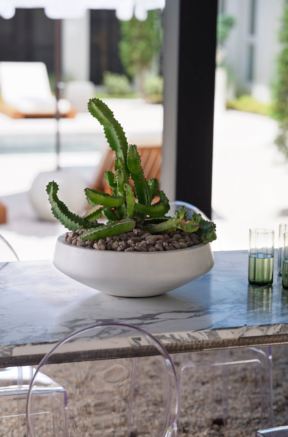 Newport White Low Bowl Set of 2 By Accent DŽcor