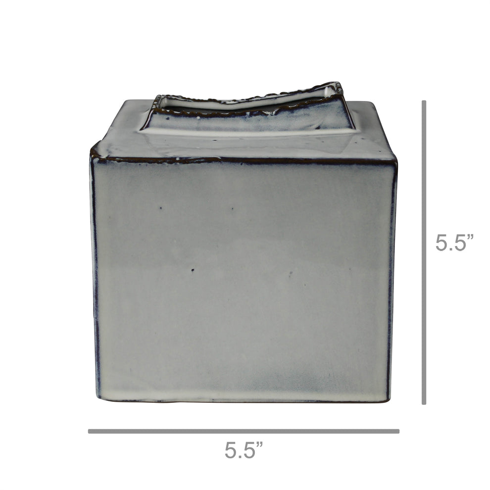 Britta Vase, Ceramic - Square Set Of 4 By HomArt | Vases | Modishstore - 4