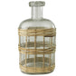 Cairo Bottle, Glass & Rattan - Small Set Of 4 By HomArt | Bottles & Jugs | Modishstore - 6