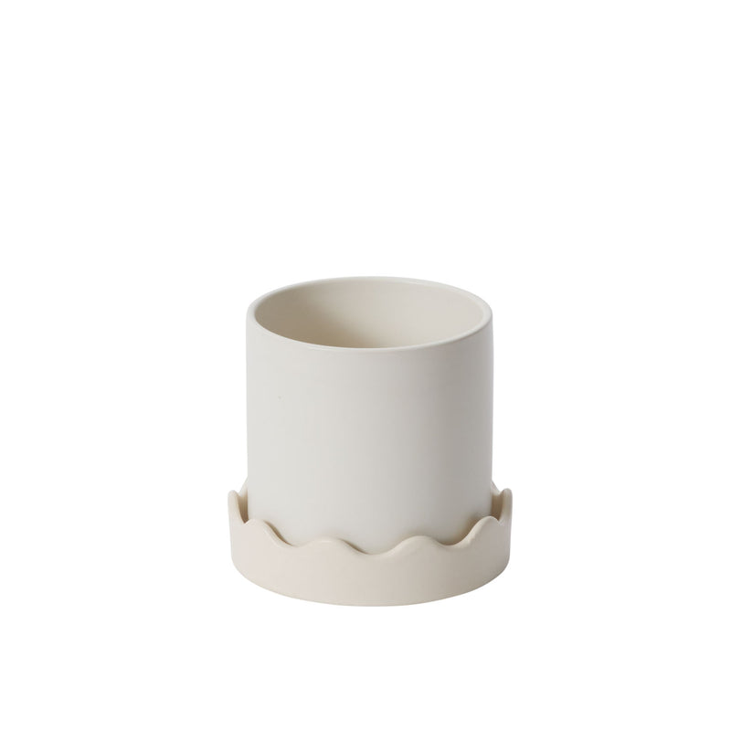 Pissaro Pot with Saucer Set of 4 By Accent Decor | Planters, Troughs & Cachepots | Modishstore - 2